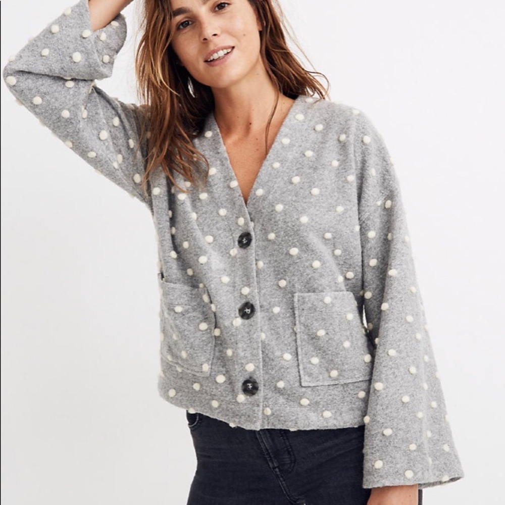 Madewell texture & thread boxy bobble cardigan - M
